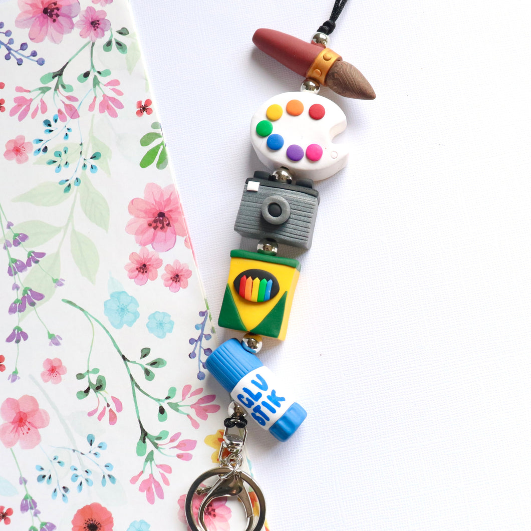 Art Teacher 🎨 Polymer Clay Lanyard