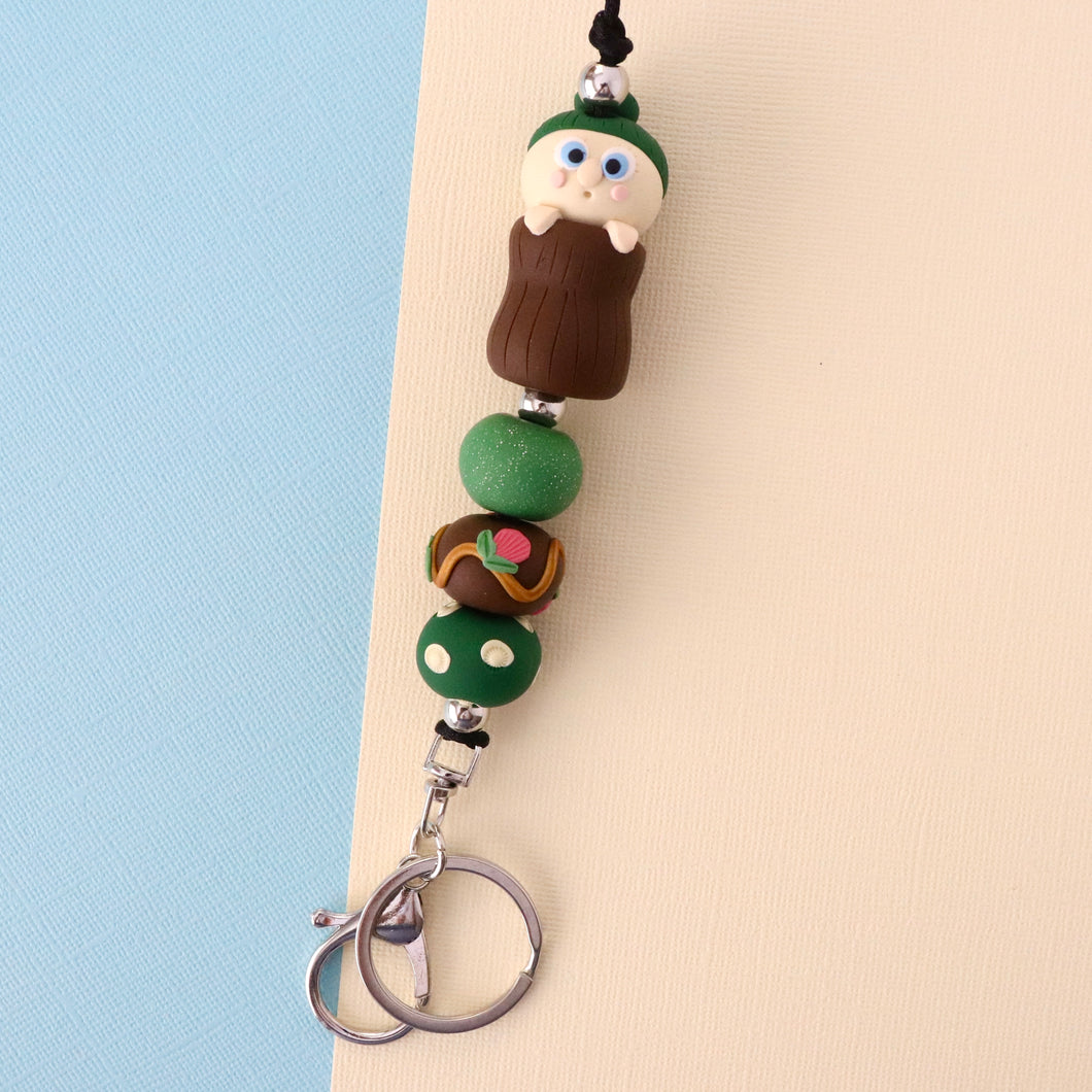 Baby in a gum nut Polymer Clay Lanyard