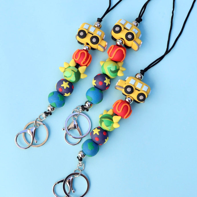 School bus 🚌 Polymer Clay Lanyard