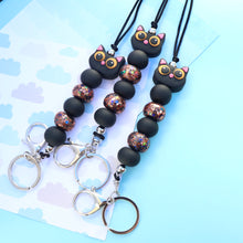 Black cat 🐈‍⬛ Polymer Clay Lanyard