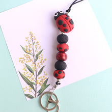 Lady bug Polymer Clay Lanyard