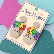 Bucket of stars - dangle earrings