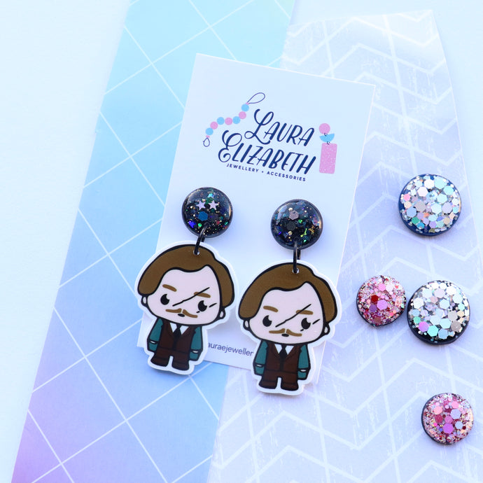 Acrylic character earrings