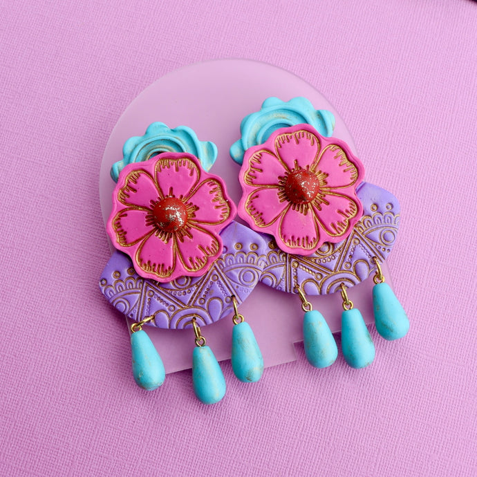 Floral Romance - Dangle earrings