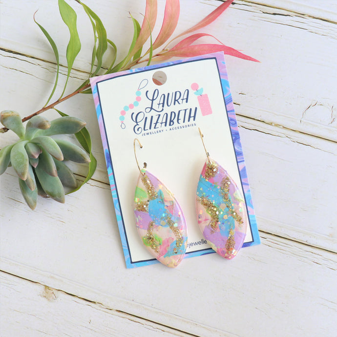 Summer Garden Petal Hoop earrings (2)