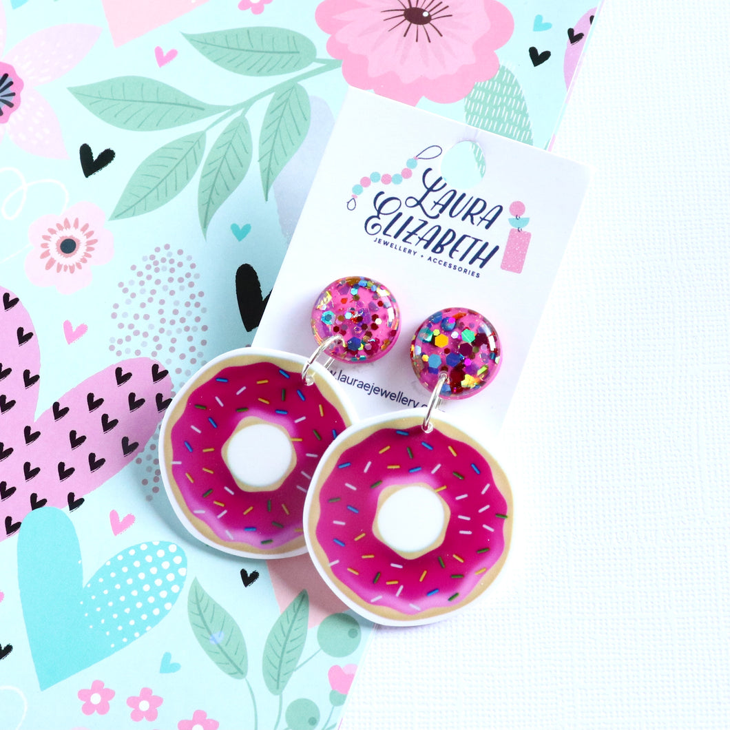 Doughnuts - SNACK-A-LICIOUS Polymer Clay and Resin Earrings
