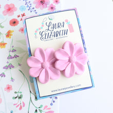 Pink Floral Mega Studs