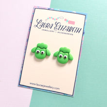 Green Sheep Earrings